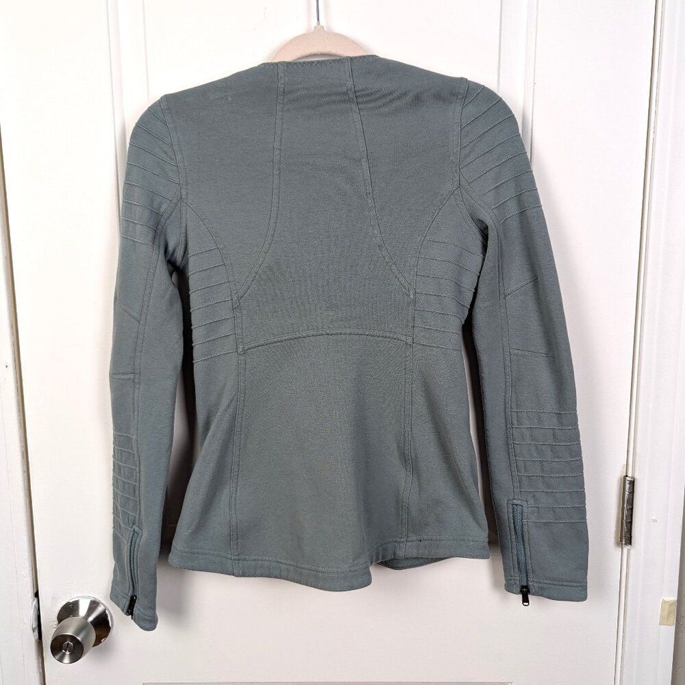 Athleta | Sage Green Moto Zip Jacket Size XXS
